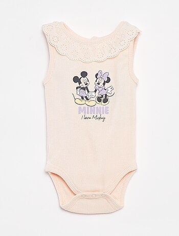 Body a coste con colletto ricamato 'Disney'