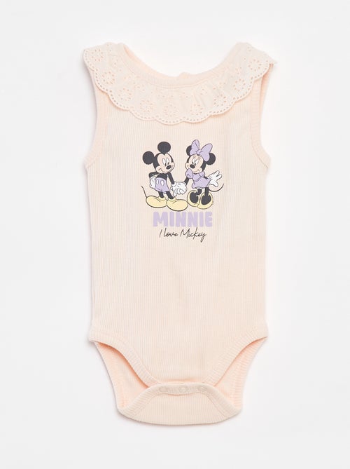 Body a coste con colletto ricamato 'Disney' - Kiabi
