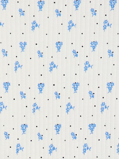 Body a coste con motivo floreale - Kiabi