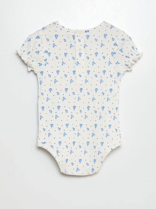 Body a coste con motivo floreale - Kiabi