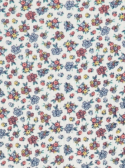 Body a coste con motivo floreale - Kiabi