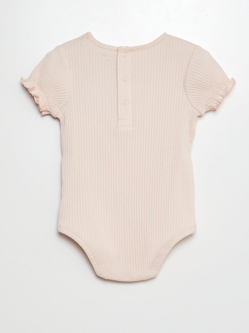 Body a coste con motivo floreale ROSA - Kiabi