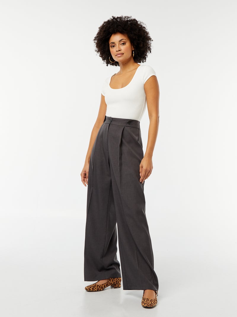 Body a coste e maniche corte BIANCO - Kiabi