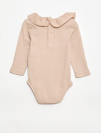 Body a costine con colletto