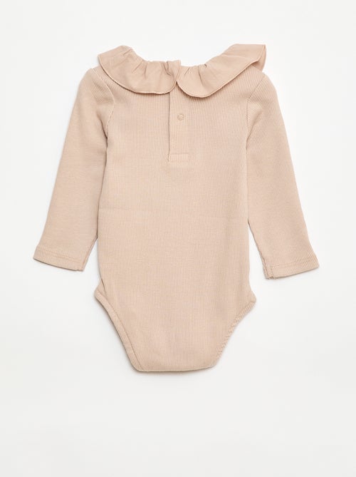 Body a costine con colletto - Kiabi