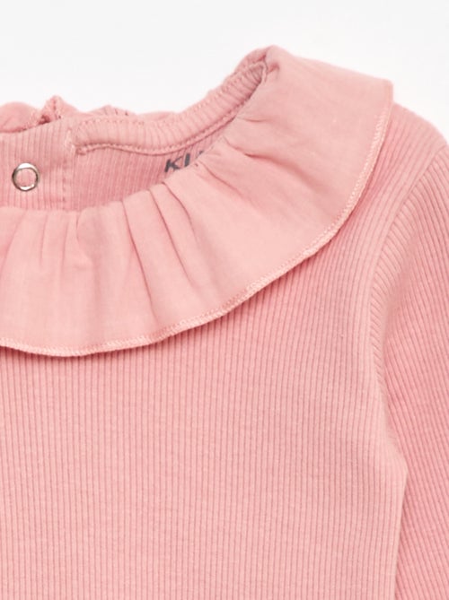 Body a costine con colletto - Kiabi