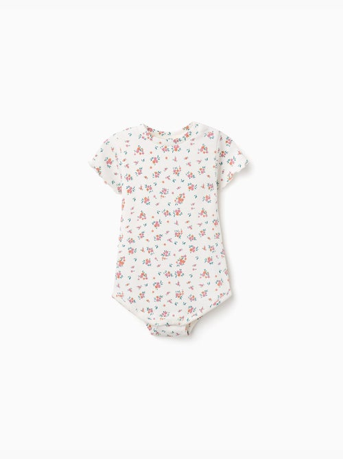 Body a costine con motivo floreale - Kiabi