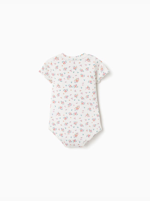 Body a costine con motivo floreale - Kiabi