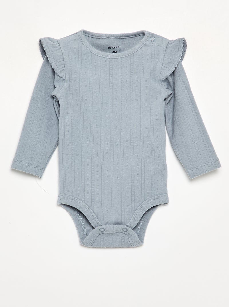 Body a fantasia con colletto Beige - Kiabi