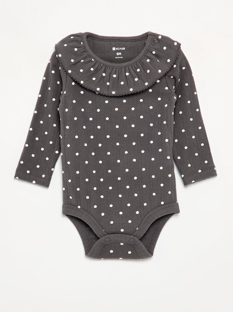 Body a fantasia con colletto Grigio - Kiabi
