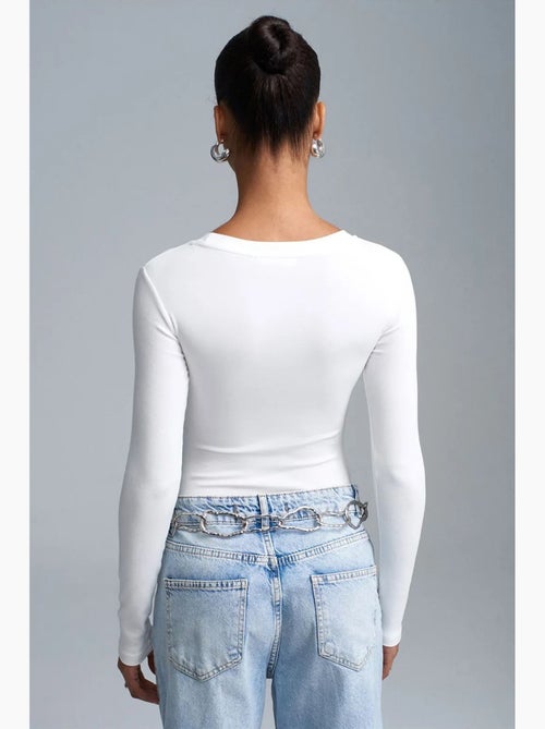 Body a jersey slim fit con scollo a girocollo dilvin - Kiabi
