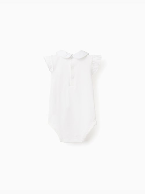 Body a manica corta con colletto ricamato - Kiabi