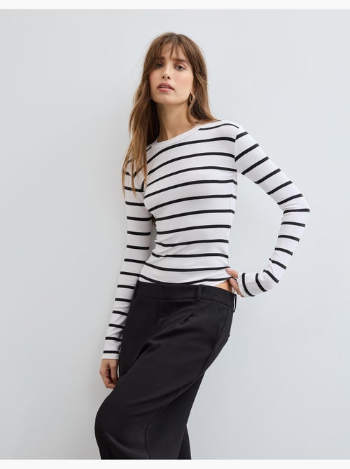 Body a manica lunga a righe, MO Fashion - Kiabi Body a manica lunga a righe, MO Fashion - Kiabi