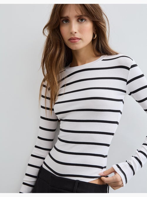Body a manica lunga a righe, MO Fashion - Kiabi Body a manica lunga a righe, MO Fashion - Kiabi