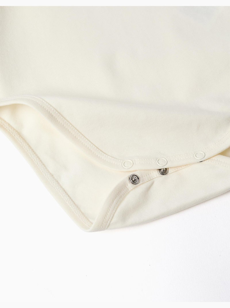 Body a manica lunga con colletto arricciato floreale Bianco - Kiabi