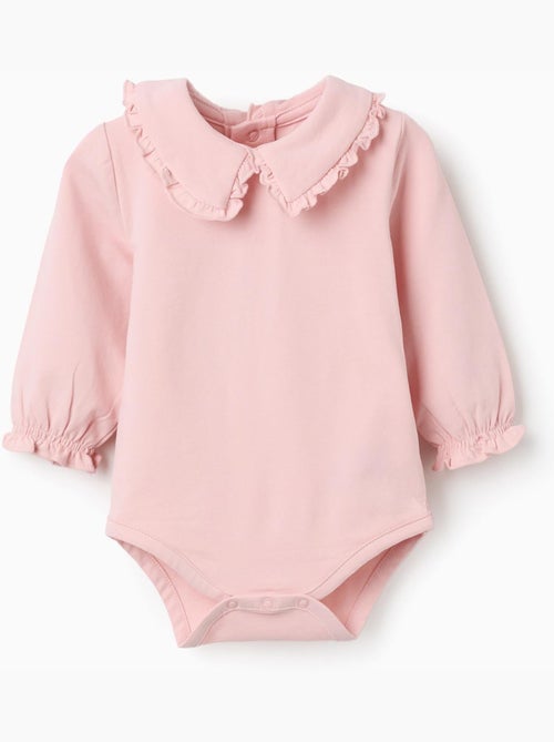 Body a manica lunga con colletto arricciato - Kiabi