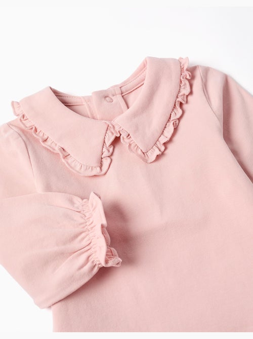 Body a manica lunga con colletto arricciato - Kiabi