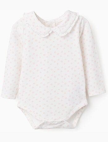 Body a manica lunga con motivo floreale