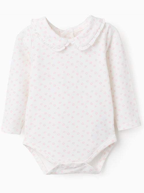 Body a manica lunga con motivo floreale - Kiabi