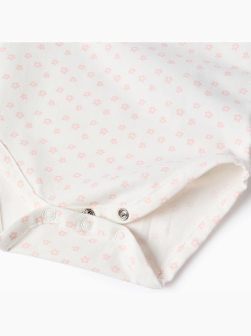 Body a manica lunga con motivo floreale - Kiabi