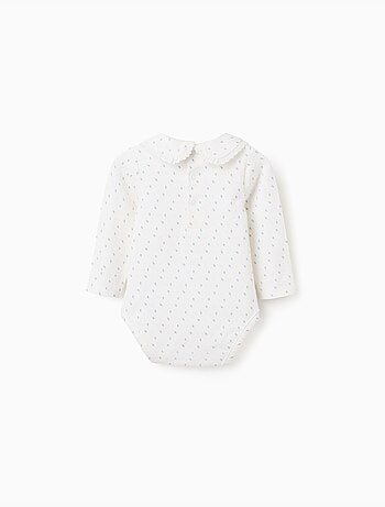 Body a manica lunga con motivo foglia