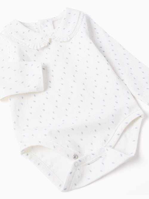 Body a manica lunga con motivo foglia - Kiabi