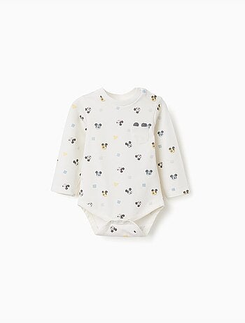 Body a manica lunga con motivo Mickey