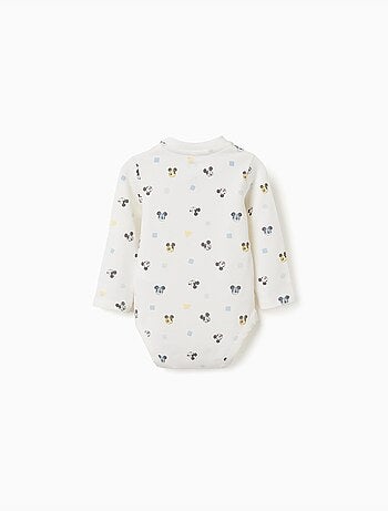Body a manica lunga con motivo Mickey