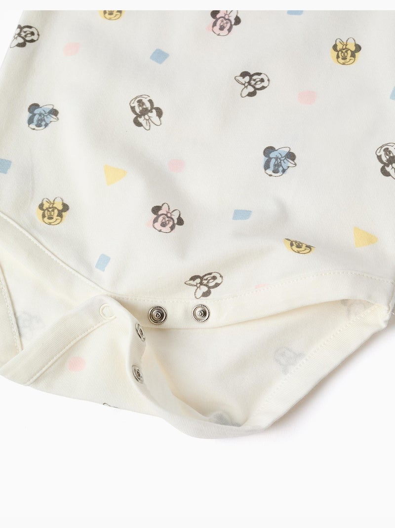 Body a manica lunga con motivo Minnie Bianco - Kiabi