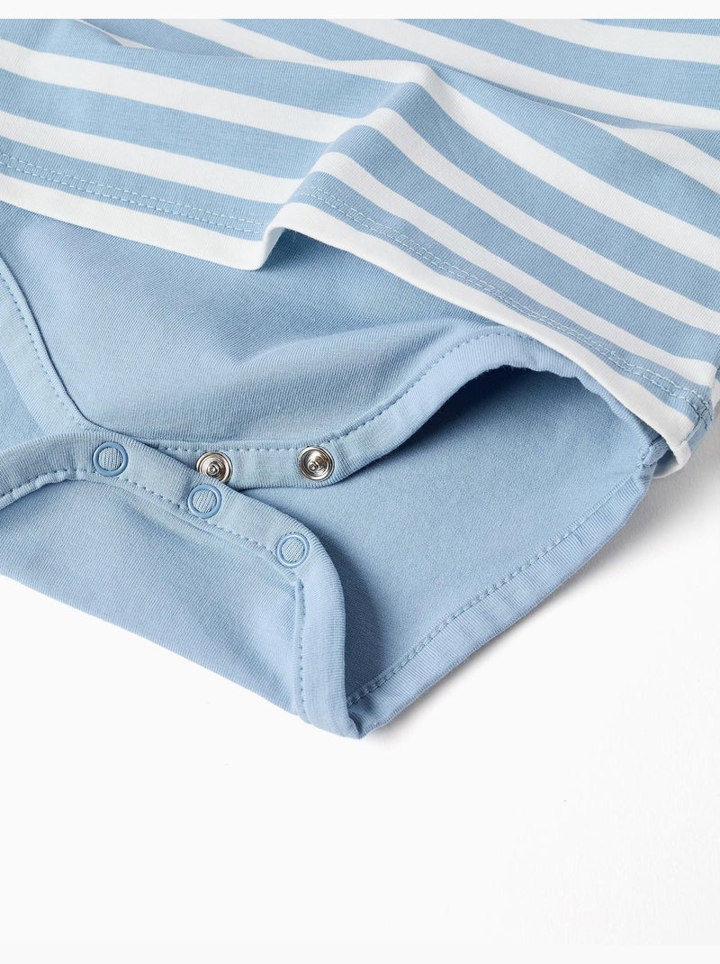 Body a manica lunga con righe Blu chiaro - Kiabi