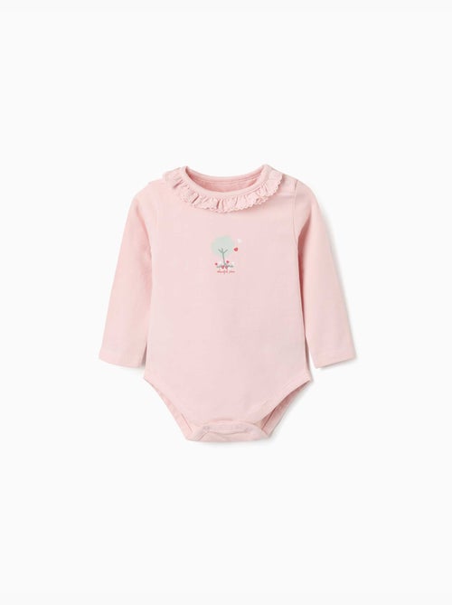 Body a manica lunga con stampa e volant - Kiabi Body a manica lunga con stampa e volant - Kiabi