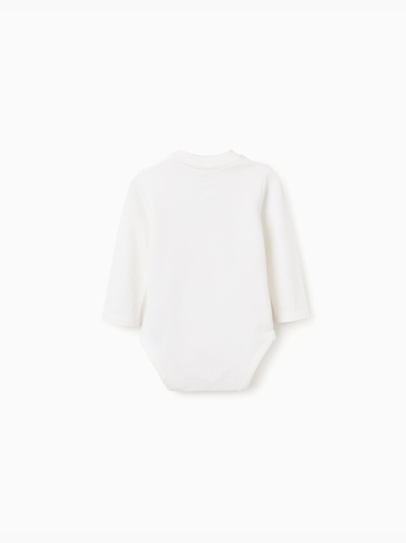 Body a manica lunga con stampa mongolfiera Bianco - Kiabi