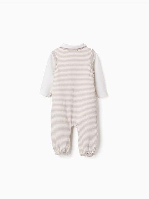 Body a manica lunga + salopette a righe - Kiabi Body a manica lunga + salopette a righe - Kiabi