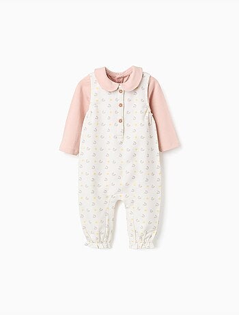 Body a manica lunga + tuta con motivo