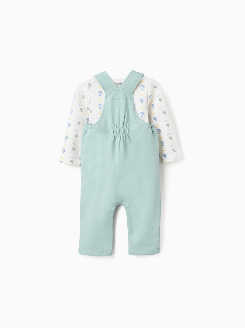 Body a manica lunga + tuta Verde chiaro - Kiabi