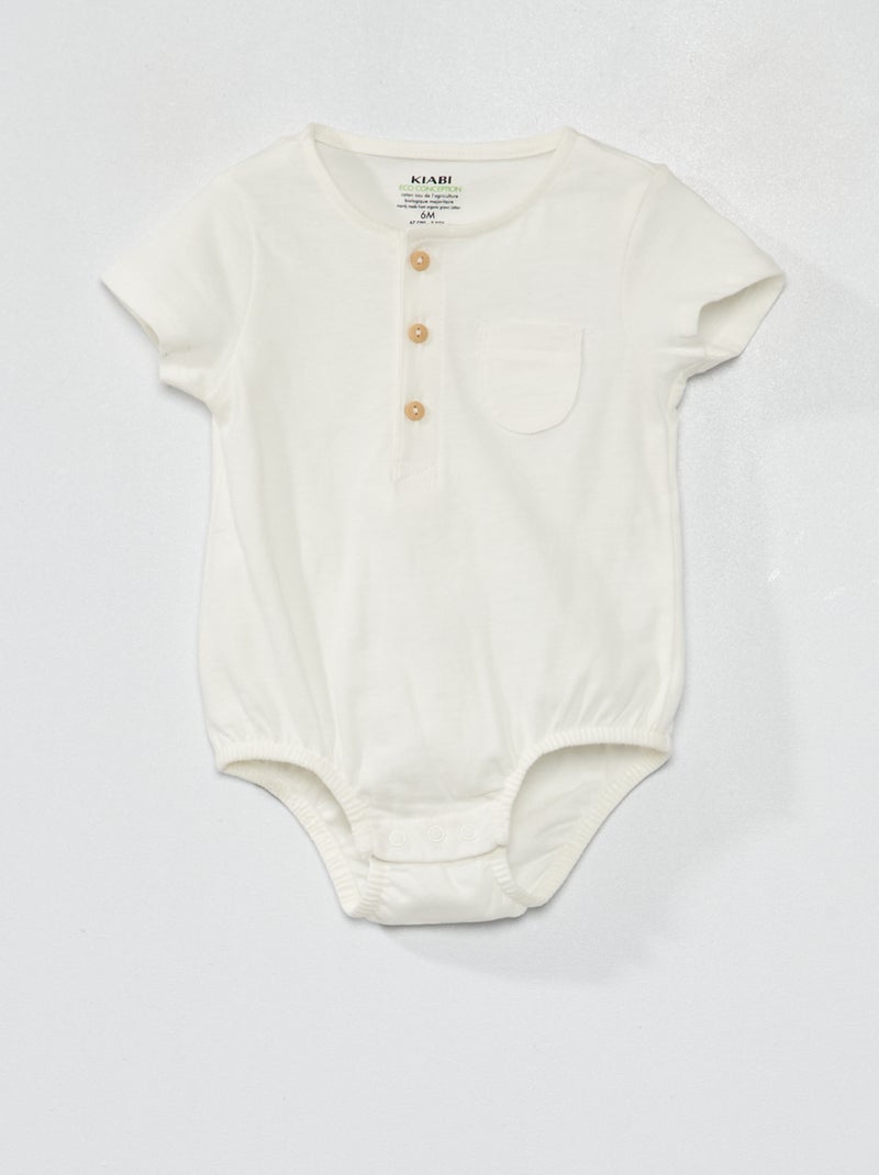 Body a maniche corte Bianco - Kiabi