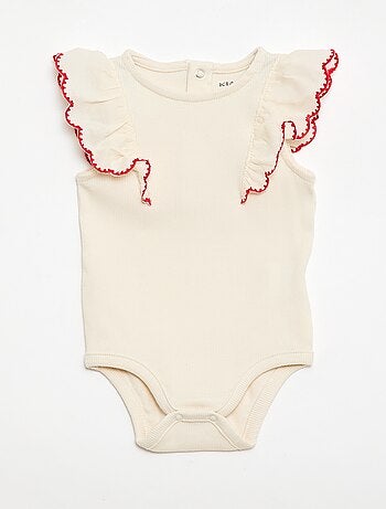 Body a maniche corte con volant