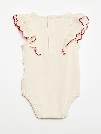 Body a maniche corte con volant