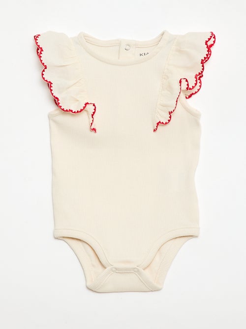 Body a maniche corte con volant - Kiabi