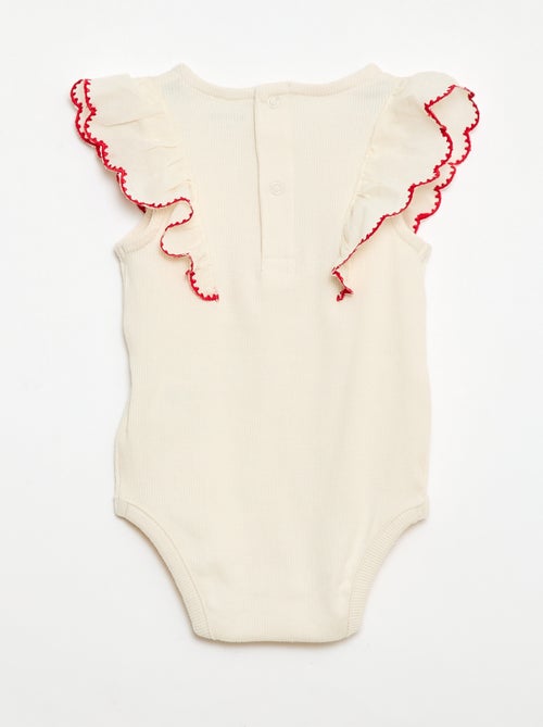 Body a maniche corte con volant - Kiabi