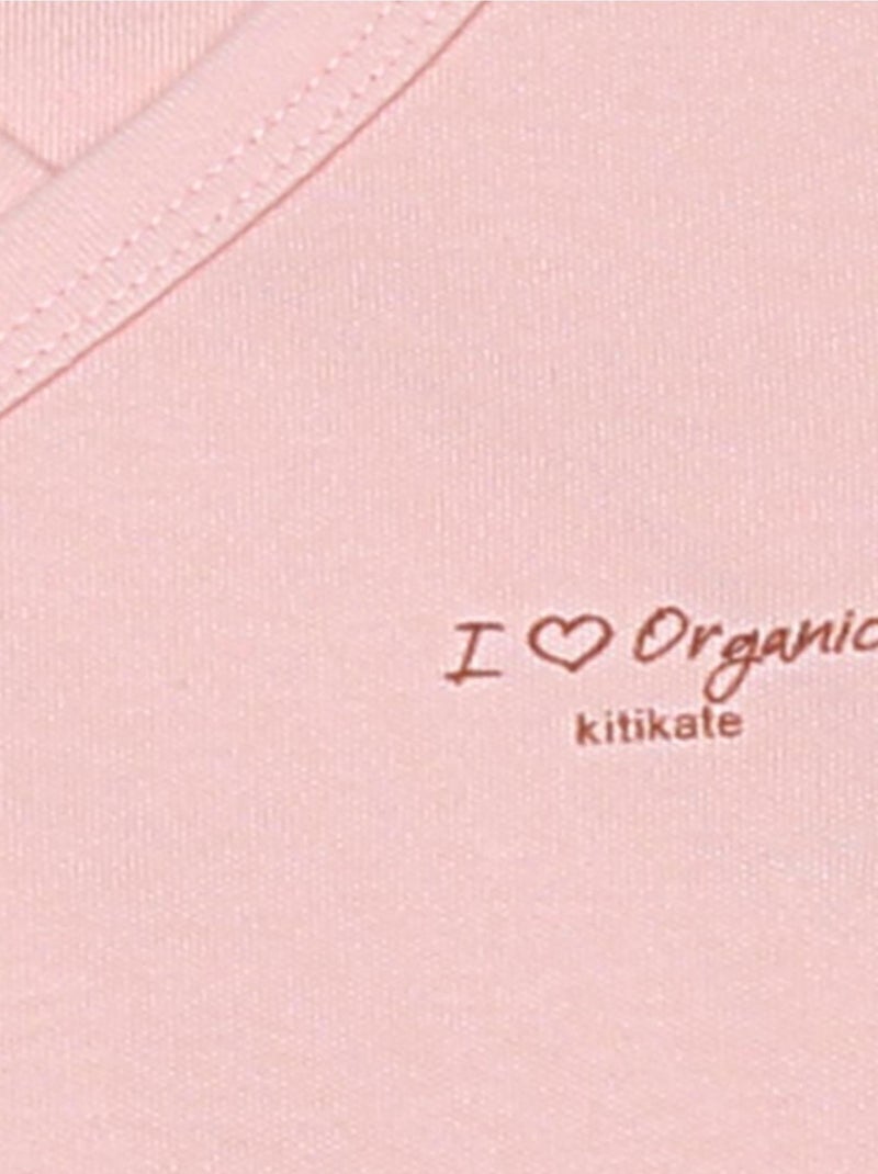 Body a maniche corte in cotone biologico - modello basic | kitikate | kitikate Rosa - Kiabi