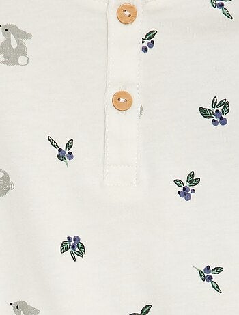 Body a maniche lunghe con motivo