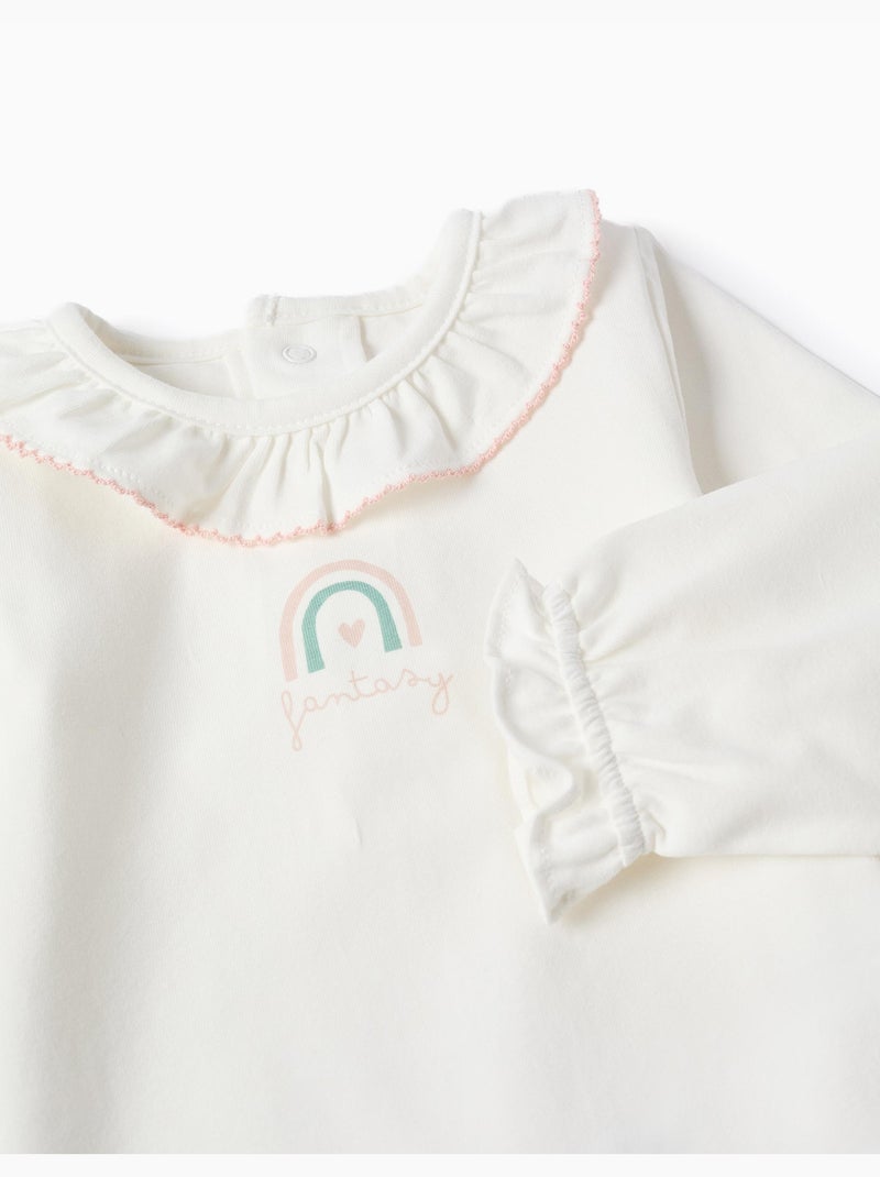 Body a maniche lunghe con stampa arcobaleno Bianco - Kiabi