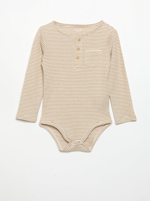 Body a maniche lunghe e collo abbottonato - Kiabi Body a maniche lunghe e collo abbottonato - Kiabi