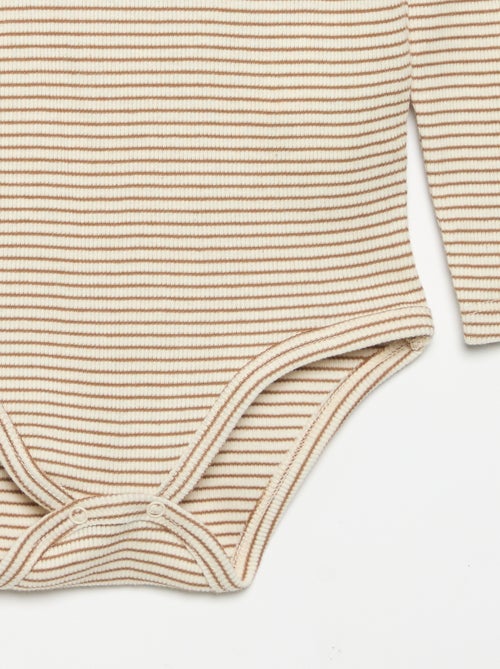 Body a maniche lunghe e collo abbottonato - Kiabi