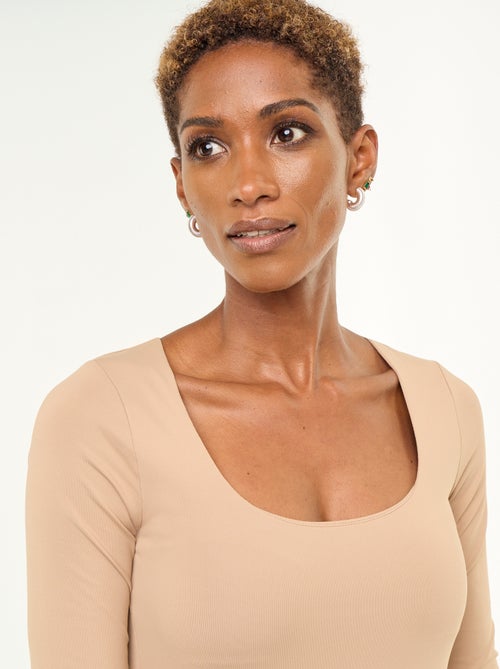 Body a maniche lunghe e collo rotondo - Kiabi Body a maniche lunghe e collo rotondo - Kiabi