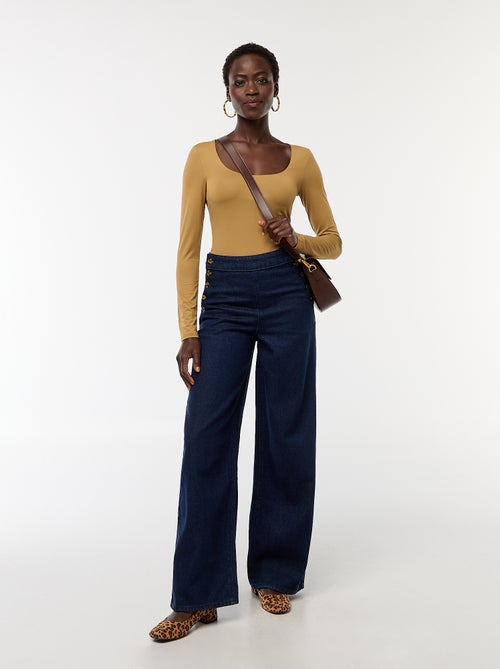 Body a maniche lunghe e collo rotondo - Kiabi