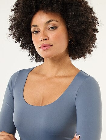 Body a maniche lunghe e collo rotondo