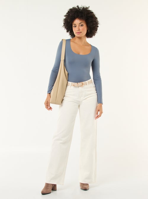 Body a maniche lunghe e collo rotondo - Kiabi