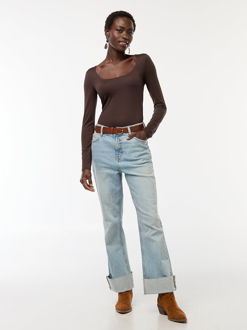 Body Termico Donna Maniche Lunghe - Collo Quadrato, Morbido E Elegante, Perizoma Con Bottoni - Foto 6